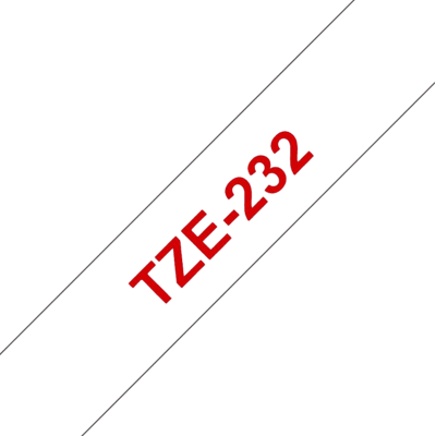 Brother Tze-232 12 Mm X 8 M Rød Tekst / Hvid Tape Kompatibel Tape Brother Tze-232 12 Mm X 8 M Rød Tekst / Hvid Tape Kompatibel Tape