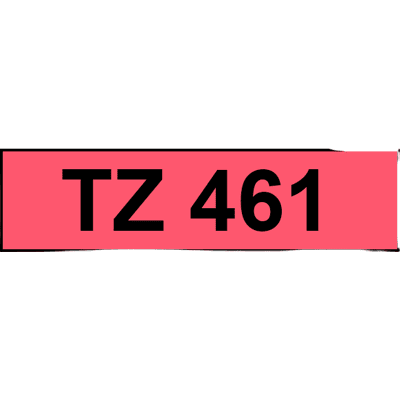 Brother Tze-461 36 Mm X 8 M Sort Tekst / Rød Tape Kompatibel Tape Brother Tze-461 36 Mm X 8 M Sort Tekst / Rød Tape Kompatibel Tape