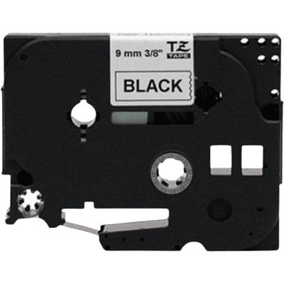 Brother TZ221 - 9mm x 8m - Sort på Hvid Tape Brother TZ221 - 9mm x 8m - Sort på Hvid Tape