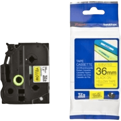 Brother Tze661 36 Mm X 8 M Sort Tekst / Gul Tape Original Tape Brother Tze661 36 Mm X 8 M Sort Tekst / Gul Tape Original Tape