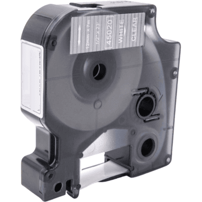 Dymo S0720600 12 Mm X 7 M Hvid Tekst / Klar Tape Kompatibel Tape (45020) Dymo S0720600 12 Mm X 7 M Hvid Tekst / Klar Tape Kompatibel Tape (45020)