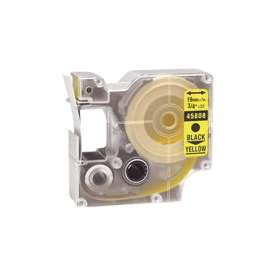Dymo - S0720880 - 19 mm x 7 m - Sort på Gul - Tape Dymo - S0720880 - 19 mm x 7 m - Sort på Gul - Tape