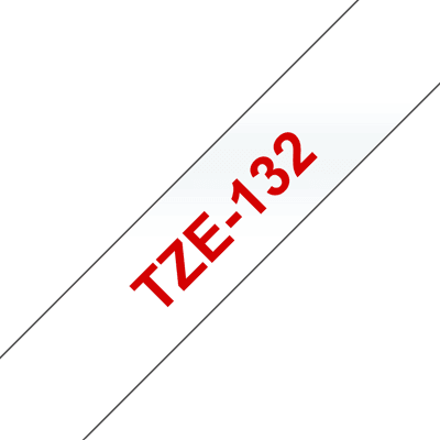Brother Tze-132 12 Mm X 8 M Rød Tekst / Klar Tape Kompatibel Tape Brother Tze-132 12 Mm X 8 M Rød Tekst / Klar Tape Kompatibel Tape