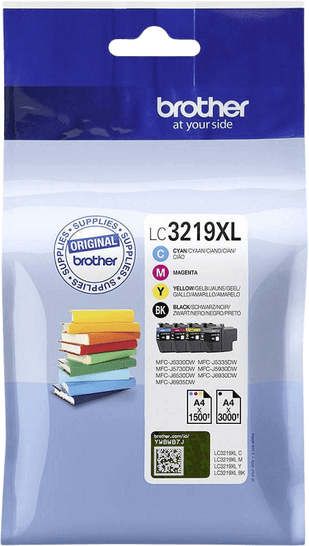 Brother Blækpatron Value Pack Incl BK/C/M/Y High Capacity LC3219XLVALDR