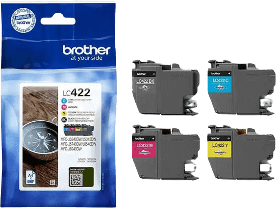 Brother Multipack LC422 BK/C/M/Y 550 sider LC422VALDR