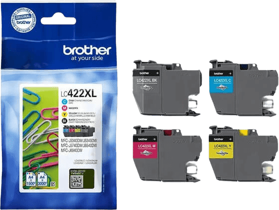 Brother Multipack LC422 XL BK/C/M/Y 5.000 / 1.500 sider LC422XLVALDR