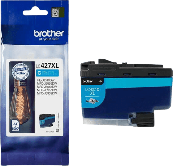 Brother Blækpatron cyan 5.000 sider LC427XLC