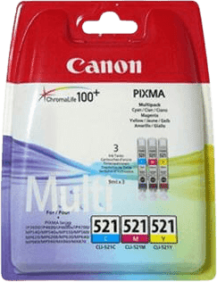 Canon Canon CLI-521 C/M/Y Blækpatron Multipack CMY 2934B010
