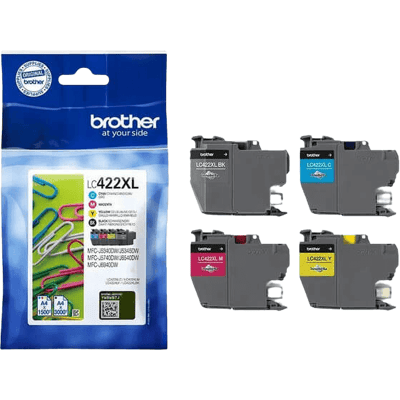 Brother Lc422xlvaldr Cmyk Original Multipack 7500 Sider Brother Lc422xlvaldr Cmyk Original Multipack 7500 Sider