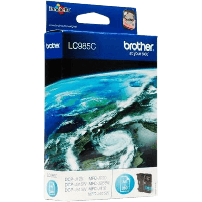 Brother Lc985c Cyan Original Blækpatron 4 Ml. (Lc-985c) Brother Lc985c Cyan Original Blækpatron 4 Ml. (Lc-985c)