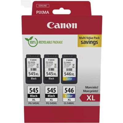 Canon 2 X Pg-545xl + Cl-546xl Cmyk Original Multipack 2x 15 + 13 Ml. (8286b013) Canon 2 X Pg-545xl + Cl-546xl Cmyk Original Multipack 2x 15 + 13 Ml. (8286b013)