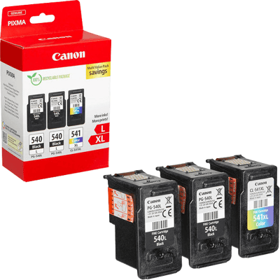 Canon 2x Pg-540l + Cl-541xl Cmyk Original Multipack 2x 11 + 15 Ml. (5224b017) Canon 2x Pg-540l + Cl-541xl Cmyk Original Multipack 2x 11 + 15 Ml. (5224b017)