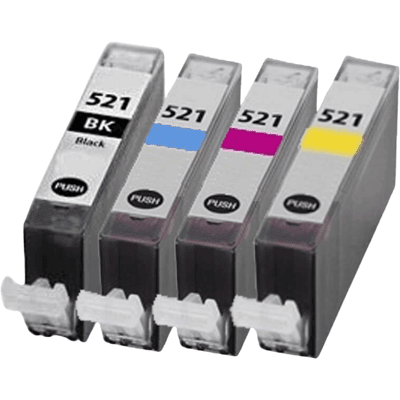 Canon Cli-521 4 Stk. Rabatpakke Blækpatron 36 Ml. - Kompatibel Canon Cli-521 4 Stk. Rabatpakke Blækpatron 36 Ml. - Kompatibel