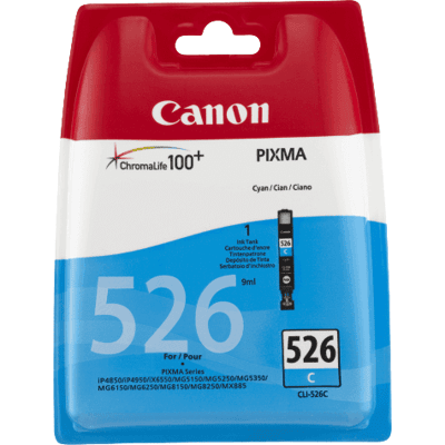 Canon Cli-526c Cyan Original Blækpatron 9 Ml. (4541b001) Canon Cli-526c Cyan Original Blækpatron 9 Ml. (4541b001)