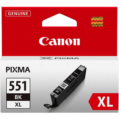 Canon Cli-551xlbk Sort Original Blækpatron 11 Ml. (6443b001) Canon Cli-551xlbk Sort Original Blækpatron 11 Ml. (6443b001)