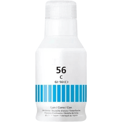 Canon Gi-56c Cyan Kompatibel Blæk Refill 135 Ml. (4430c001) Canon Gi-56c Cyan Kompatibel Blæk Refill 135 Ml. (4430c001)