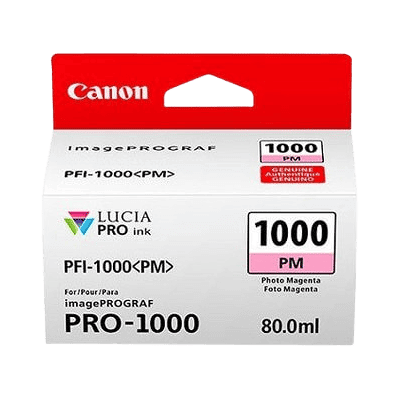 Canon Pfi-1000pm Foto Magenta Original Blækpatron 80 Ml. (0551c001) Canon Pfi-1000pm Foto Magenta Original Blækpatron 80 Ml. (0551c001)