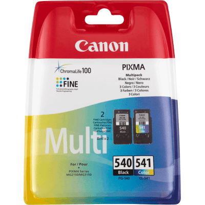 Canon Pg-540 & Cl-541 Cmyk Original Multipack 2 X 8 Ml. Ml. (5225b006) Canon Pg-540 & Cl-541 Cmyk Original Multipack 2 X 8 Ml. Ml. (5225b006)