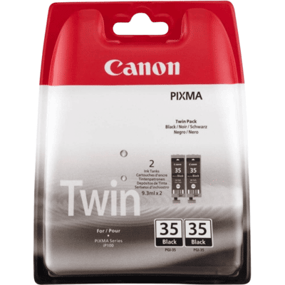 Canon Pgi-35bk Twin Pack Sort Original Blækpatron 380 Sider (1509b012) Canon Pgi-35bk Twin Pack Sort Original Blækpatron 380 Sider (1509b012)