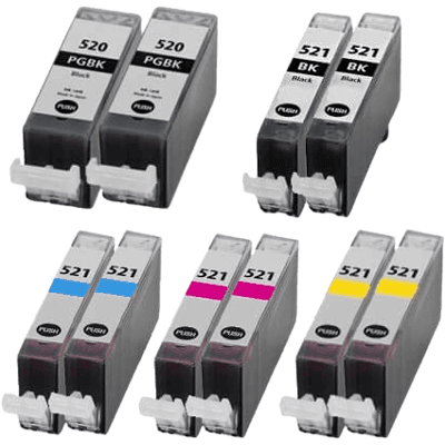 Canon Pgi-520 10 Stk. Rabatpakke Blækpatron 110 Ml. - Kompatibel Canon Pgi-520 10 Stk. Rabatpakke Blækpatron 110 Ml. - Kompatibel