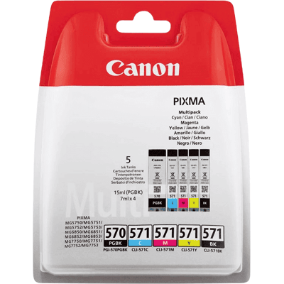 Canon Pgi-570 - Cli-571 Cmyk Original Multipack (0372c004) Canon Pgi-570 - Cli-571 Cmyk Original Multipack (0372c004)