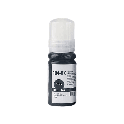 Epson 104 Sort Kompatibel Blæk Refill 70 Ml. (C13t00p140) Epson 104 Sort Kompatibel Blæk Refill 70 Ml. (C13t00p140)