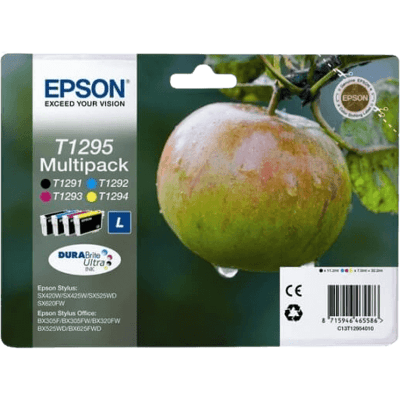 Epson T1295 Xl Cmyk Original Multipack 1x11,2 + 3x7 Ml. (C13t12954012) Epson T1295 Xl Cmyk Original Multipack 1x11,2 + 3x7 Ml. (C13t12954012)
