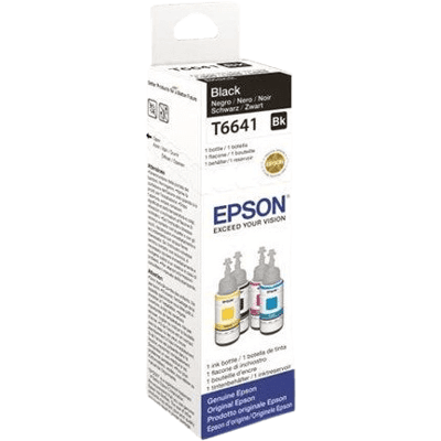 Epson T6641 Sort Original Blæk Refill 70 Ml. (C13t664140) Epson T6641 Sort Original Blæk Refill 70 Ml. (C13t664140)