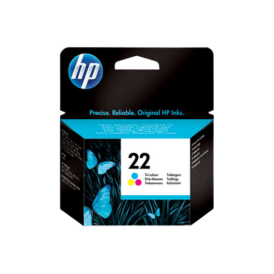 HP 22 3 Farver I Én Original Blækpatron 5 Ml. (C9352ae) HP 22 3 Farver I Én Original Blækpatron 5 Ml. (C9352ae)