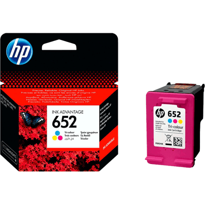 HP 652 3 Farver I Én Original Blækpatron 200 Sider (F6v24ae) HP 652 3 Farver I Én Original Blækpatron 200 Sider (F6v24ae)