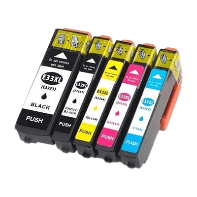 Epson 33 Xl 5 Stk. Rabatpakke Blækpatron 80,2 Ml. - Kompatibel Epson 33 Xl 5 Stk. Rabatpakke Blækpatron 80,2 Ml. - Kompatibel