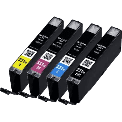 Canon CLI-551XL 4-Pak Rabat Blækpatroner - Kompatibel Canon CLI-551XL 4-Pak Rabat Blækpatroner - Kompatibel