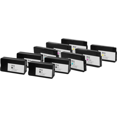 HP 711 10 Stk. Rabatpakke Blækpatron 488 Ml. - Kompatibel HP 711 10 Stk. Rabatpakke Blækpatron 488 Ml. - Kompatibel