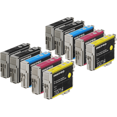 Epson T0711 10 Stk. Rabatpakke Blækpatron 100 Ml. - Kompatibel Epson T0711 10 Stk. Rabatpakke Blækpatron 100 Ml. - Kompatibel