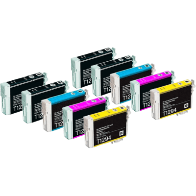 Epson T1291 Xl 10 Stk. Rabatpakke Blækpatron 138 Ml. - Kompatibel Epson T1291 Xl 10 Stk. Rabatpakke Blækpatron 138 Ml. - Kompatibel