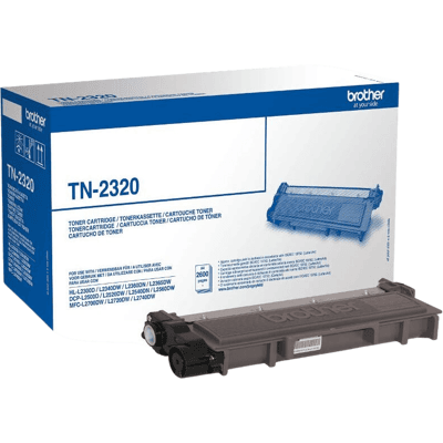 Brother Tn2320 Xl Sort Original Toner 2600 Sider (Tn-2320) Brother Tn2320 Xl Sort Original Toner 2600 Sider (Tn-2320)
