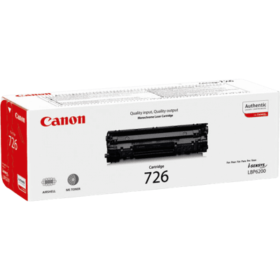 Canon 726 Sort Original Toner 2100 Sider (3483b002) Canon 726 Sort Original Toner 2100 Sider (3483b002)