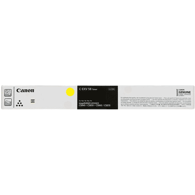 Canon C-Exv58 Y Xl Gul Original Toner 60000 Sider (3766c002) Canon C-Exv58 Y Xl Gul Original Toner 60000 Sider (3766c002)