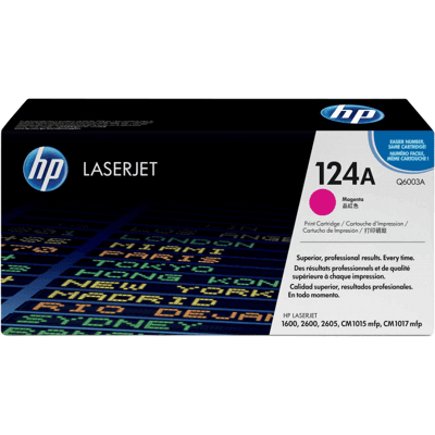 HP 124a Magenta Original Toner 2000 Sider (Q6003a) HP 124a Magenta Original Toner 2000 Sider (Q6003a)