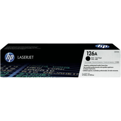 HP 126a Sort Original Toner 1200 Sider (Ce310a) HP 126a Sort Original Toner 1200 Sider (Ce310a)