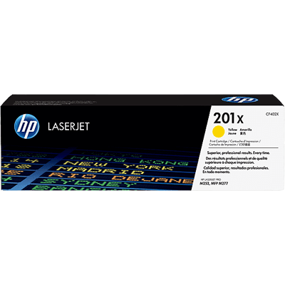 HP 201x Xl Gul Original Toner 2300 Sider (Cf402x) HP 201x Xl Gul Original Toner 2300 Sider (Cf402x)