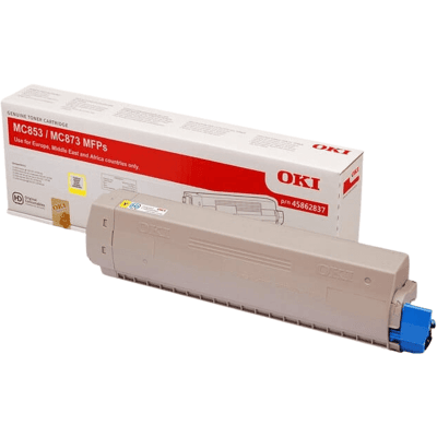 Oki 45862837 Gul Original Toner 7300 Sider Oki 45862837 Gul Original Toner 7300 Sider