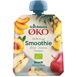 Grøn Balance Smoothie Æble-Ananas-Fersken Øko - 90 G Grøn Balance Smoothie Æble-Ananas-Fersken Øko - 90 G