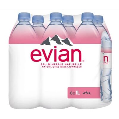 Evian Vand Naturligt Mineralvand - Pantfri 1l Evian Vand Naturligt Mineralvand - Pantfri 1l