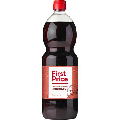 First Price Jordbær Læskedrik - 1 L First Price Jordbær Læskedrik - 1 L