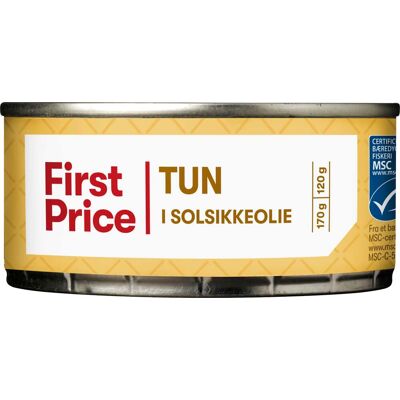 First Price Tun i Solsikkeolie - 170 g First Price Tun i Solsikkeolie - 170 g