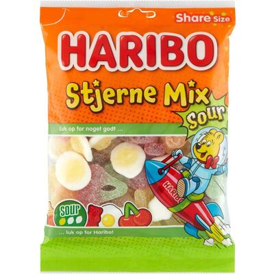 Haribo Stjerne Mix Zourr - 375 G Haribo Stjerne Mix Zourr - 375 G