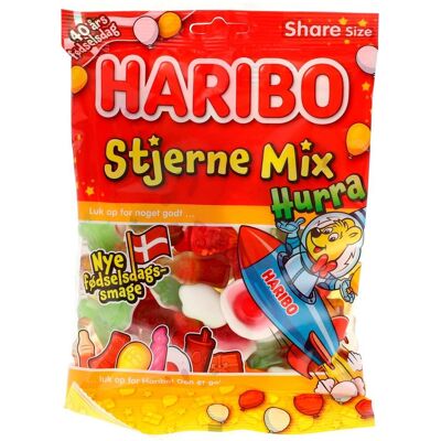 Haribo Stjerne Mix Hurra - 375 G Haribo Stjerne Mix Hurra - 375 G