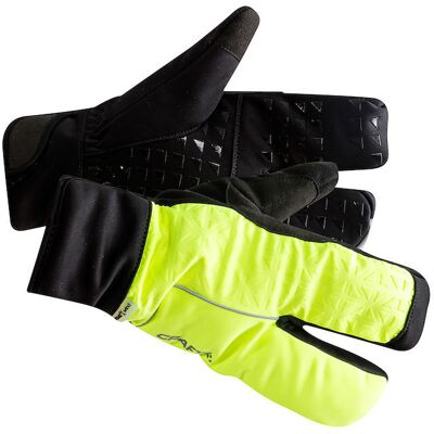 Craft Siberian Split finger handsker sort/fluo Craft Siberian Split finger handsker sort/fluo