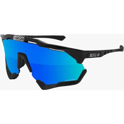 Scicon Aeroshade XL cykelbriller Black Gloss Multimirror Blue Scicon Aeroshade XL cykelbriller Black Gloss Multimirror Blue